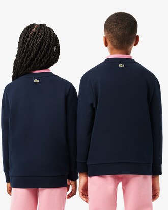 Sweatshirt aus Fleece mit Signatur-Print