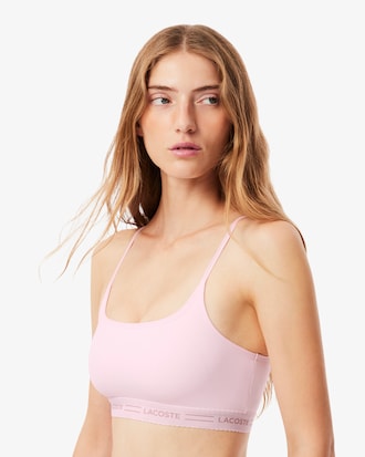 Bralette aus Mikrofaser mit gewelltem Bund