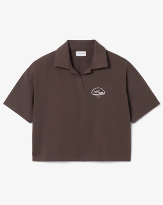 Loungewear-T-Shirt aus Fleece mit Polokragen