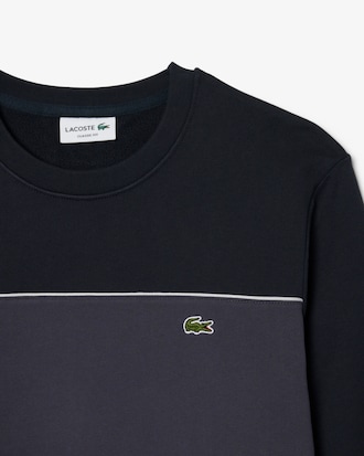 Fleece-Sweatshirt mit Colorblock-Design
