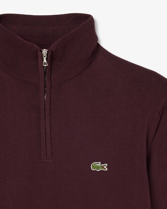 Pullover aus Baumwolle mit Rei&szlig;verschluss und hohem Kragen