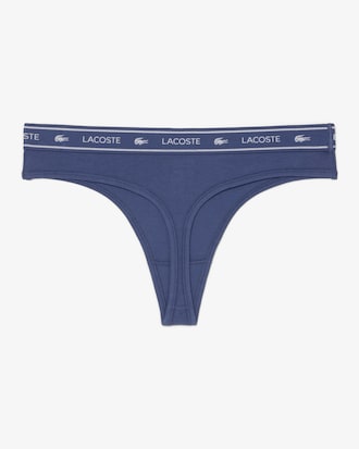 Tangas aus Stretch-Baumwolle mit Logo-Bund