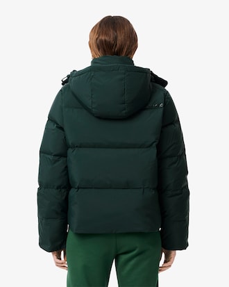 Relaxed Fit-Daunenjacken aus Wolle mit Kapuze