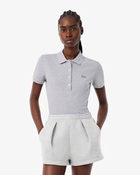 Slim Fit Damen LACOSTE Poloshirt aus Stretch-Baumwoll-Piqu&eacute;