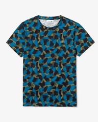 Herren LACOSTE SPORT Jersey T-Shirt mit Tarnmuster-Print
