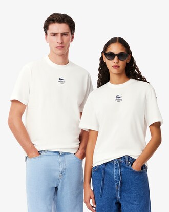 T-Shirt aus Baumwolle mit Signatur-Print