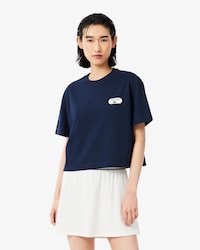 &Uuml;bergro&szlig;es T-Shirt Tennis Heritage mit Badge