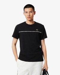 T-Shirt aus Baumwolljersey mit Lacoste-Einfassung