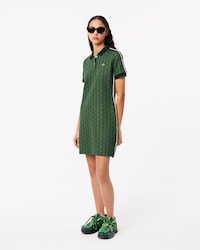 Slim Fit-Polokleid mit Monogramm aus Jacquard