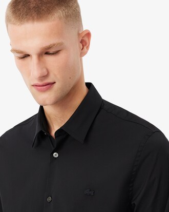 Slim Fit-Hemd aus Stretch-Popeline