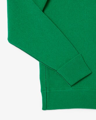 Relaxed Fit-Pullover aus Tuchwolle mit Moosstrick
