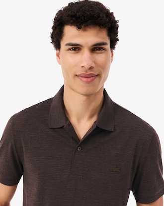 Regular Fit-Polohemd aus Jersey-Wollmischgewebe
