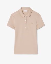Slim Fit Damen LACOSTE Poloshirt aus Stretch-Baumwoll-Piqu&eacute;