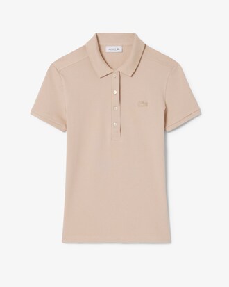 Slim Fit Damen LACOSTE Poloshirt aus Stretch-Baumwoll-Piqu&eacute;