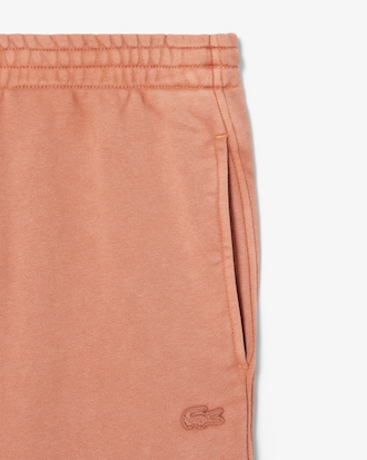 Shorts aus Baumwollfleece mit verwaschenem Effekt