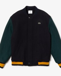 Herren Woll-Bomberjacke mit Retro-Aufn&auml;her LACOSTE L!VE