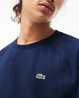 Herren Baumwoll-T-Shirt mit elastischen Eins&auml;tzen LACOSTE L!VE