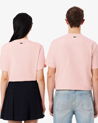 T-Shirt aus Baumwolljersey mit tiefgepr&auml;gtem Branding