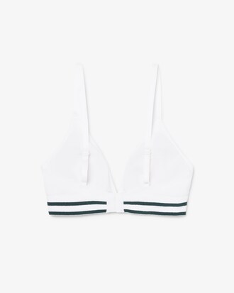 Triangle-Bralette aus Baumwoll-Rippstrick