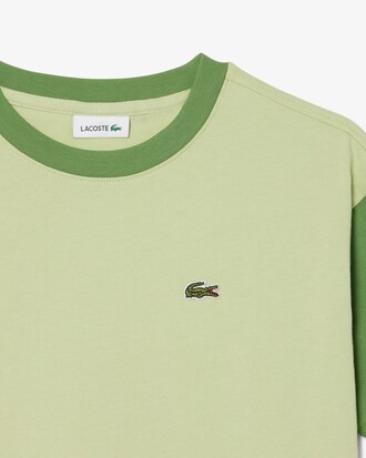 T-Shirt aus Baumwolle mit kontrastierender Einfassung