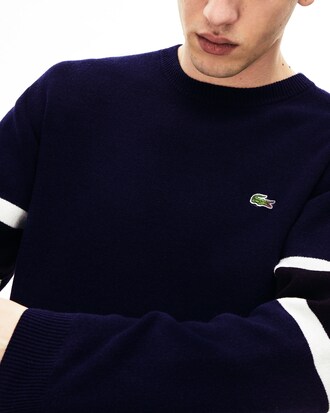 Herren-Pullover mit Kontrast-Streifen