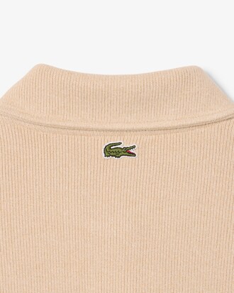 &Uuml;bergro&szlig;es Sweatshirt mit Rippstrick-Polokragen
