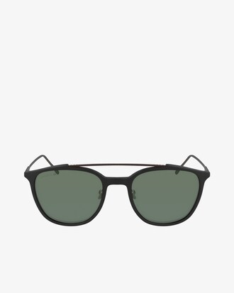 Sonnenbrille mit eckigem Acetatrahmen