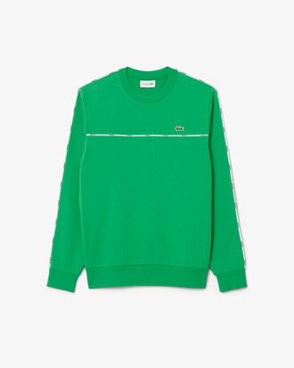 Fleece-Sweatshirt mit Logo-Einfassung