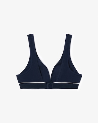 Triangel-Bralette aus gerippter Baumwolle