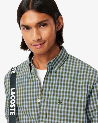 Kariertes Regular Fit-Hemd aus Popeline