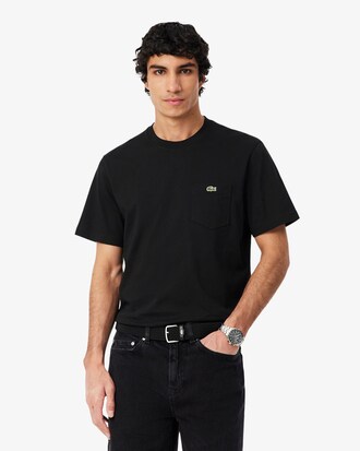 Baumwoll-T-Shirt mit Brusttasche