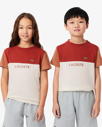 T-Shirt aus Baumwolle mit Colorblock-Design