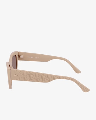 Rechteckige Acetat-Sonnenbrille mit Monogramm