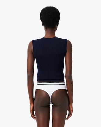 Tanga aus Baumwolle mit gestreiftem Bund