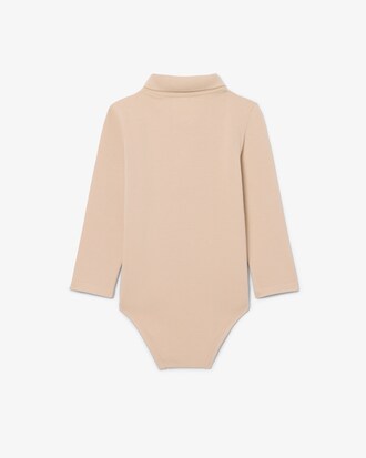 Baby-Body aus Piqu&eacute; mit langen &Auml;rmeln