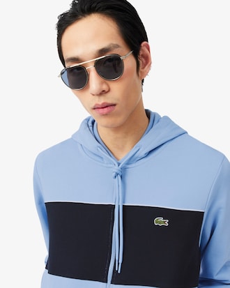 Hoodie mit Rei&szlig;verschluss und Colorblock-Design