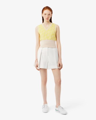 Bermudashorts Runway aus Wolle mit Plisseedetails