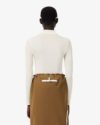 Langes Slim Fit-Polohemd Runway aus Seide