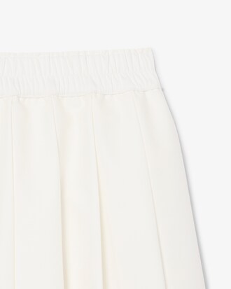 Pleated Petit Piqu&eacute; Effect Midi Skirt