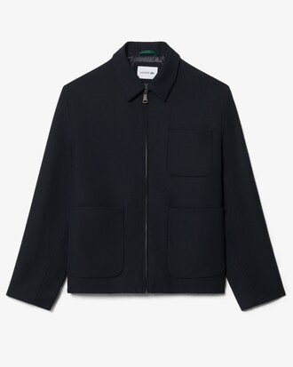 Jacke aus Twill-Wollmischgewebe