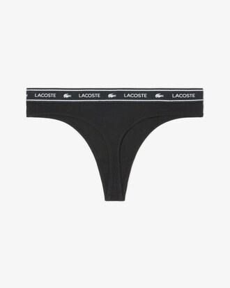 Tangas aus Stretch-Baumwolle mit Logo-Bund