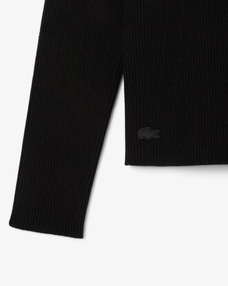 Pullover aus 3D-Rippstrick mit hohem Kragen