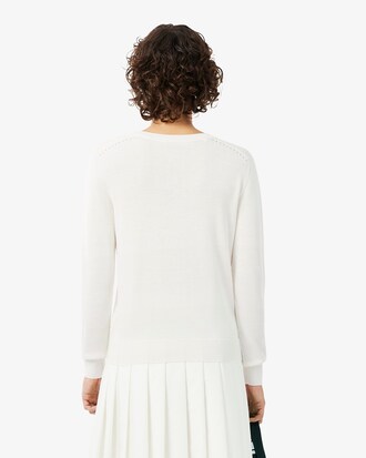 Nahtloser Pullover mit V-Ausschnitt