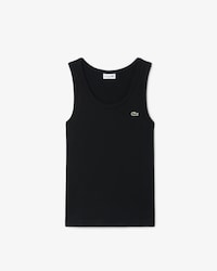 Slim Fit-Tr&auml;gerhemd aus Baumwollrippstrick