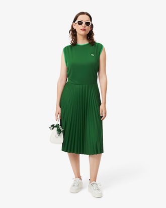 Ärmelloses Faltenkleid