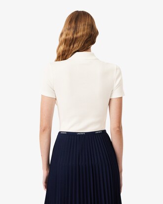 Slim Fit-Polohemd L.12.D aus gerippter Baumwolle