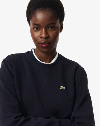 Relaxed Fit-Sweatshirt aus Piqu&eacute; mit Rundhalsausschnitt