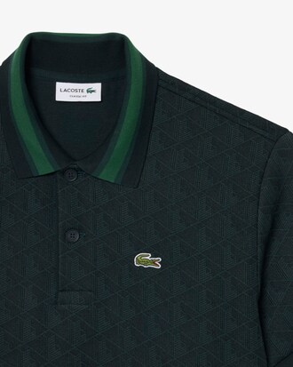 Classic Fit-Polohemd mit Monogramm aus Jacquard