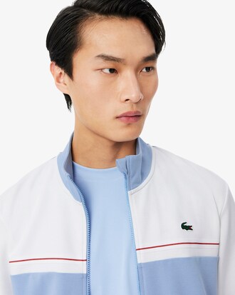 Sport-Sweatshirt mit Rei&szlig;verschluss und Colorblock-Design