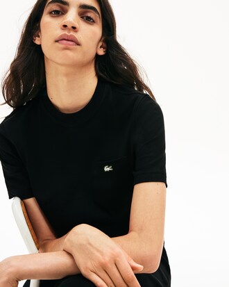 Unisex LACOSTE L!VE T-Shirt aus melierter Baumwolle